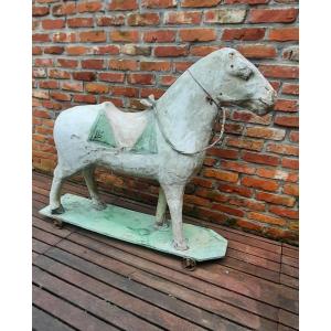 For Ever The Paper Mache Horse On Wheels 19th Century