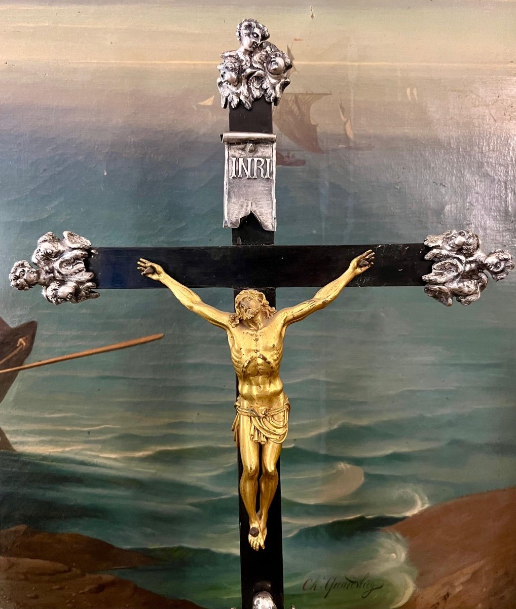 Important Crucifix Rome XVIII Century-photo-2