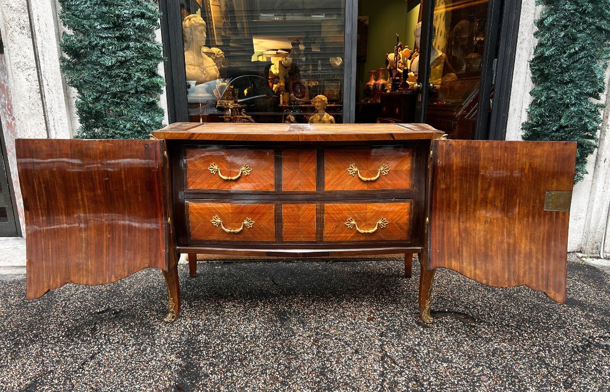 Commode With Marble Top In Louis XV Style. France, Napoleon III Period