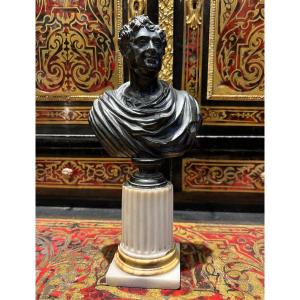 Small Grand Tour Bust In Marble And Bronze, Depicting George III.