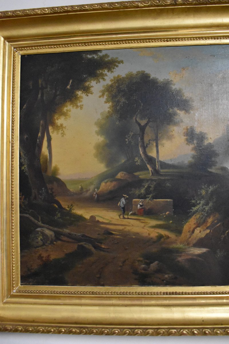 Oil Painting On Canvas Landscape 19th Century-photo-1