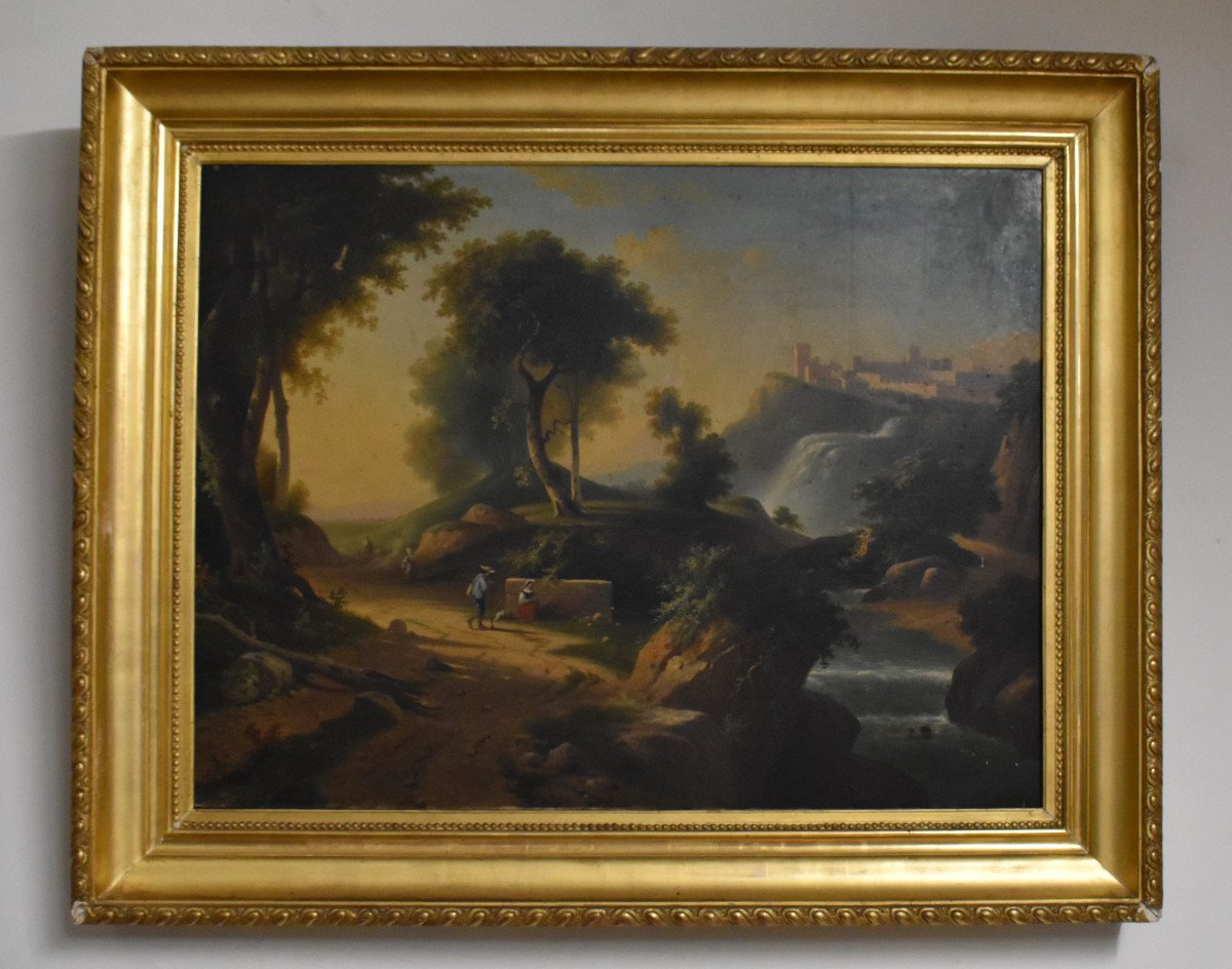 Oil Painting On Canvas Landscape 19th Century