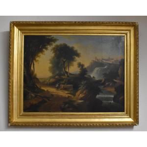 Oil Painting On Canvas Landscape 19th Century