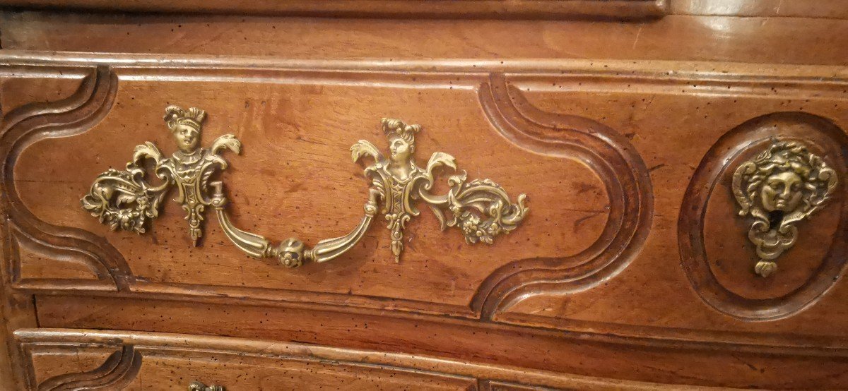 Commode  Régence Louis XV Merisier XVIII -photo-4