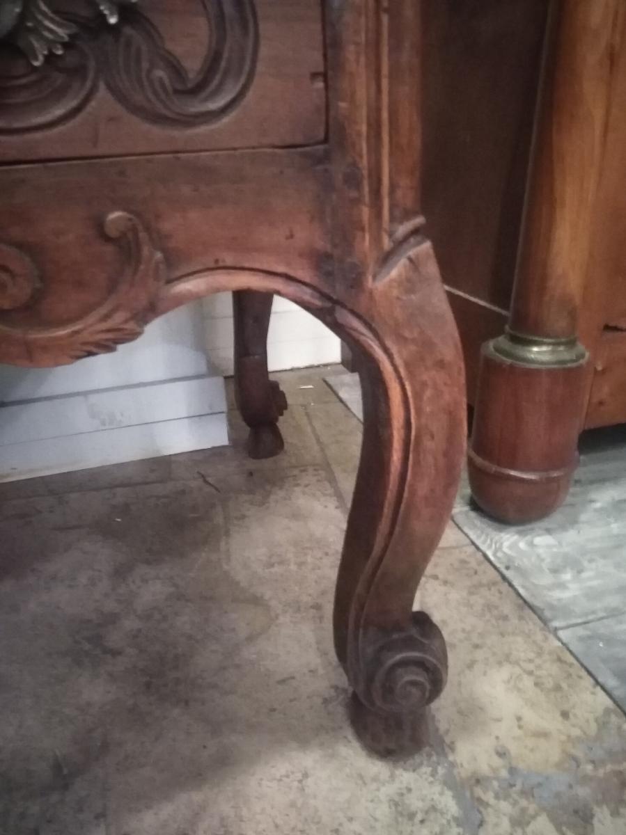 Commode Provençale Nîmes Sauteuse Noyer XVIIIe-photo-3