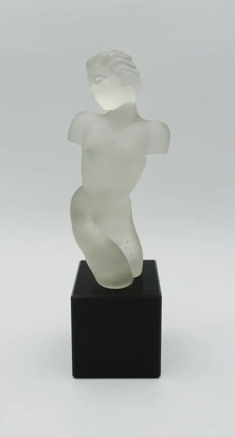Art Deco Bohemian Crystal Sculpture By Curt Schlevogt (1869-1959)