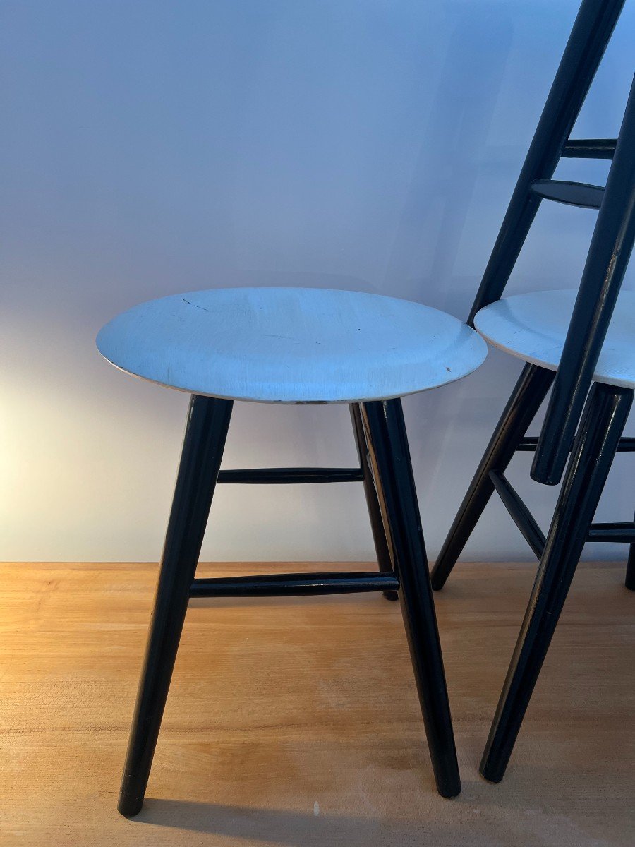 Iimari Tapiovaara Suite De Quatre Tabouret Design scandinave .-photo-3