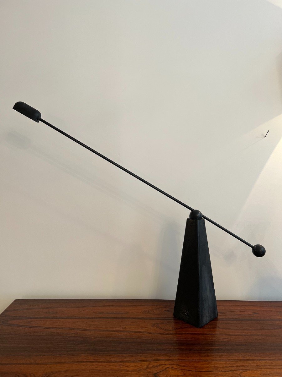 Italy, Design 1980 Model Orbit Desk Lamp By Ron Rezek-photo-2