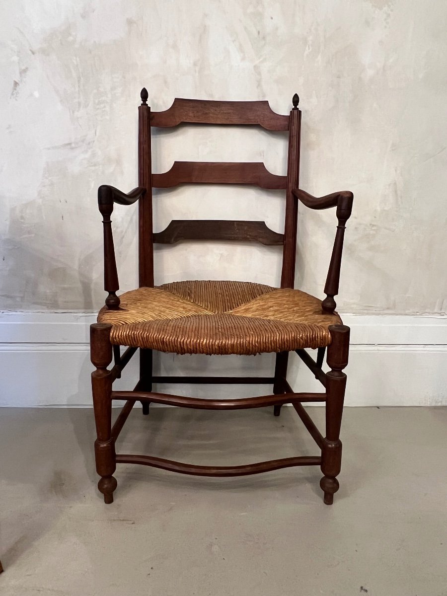 Provençal Straw Armchair From The 18th Century-photo-2