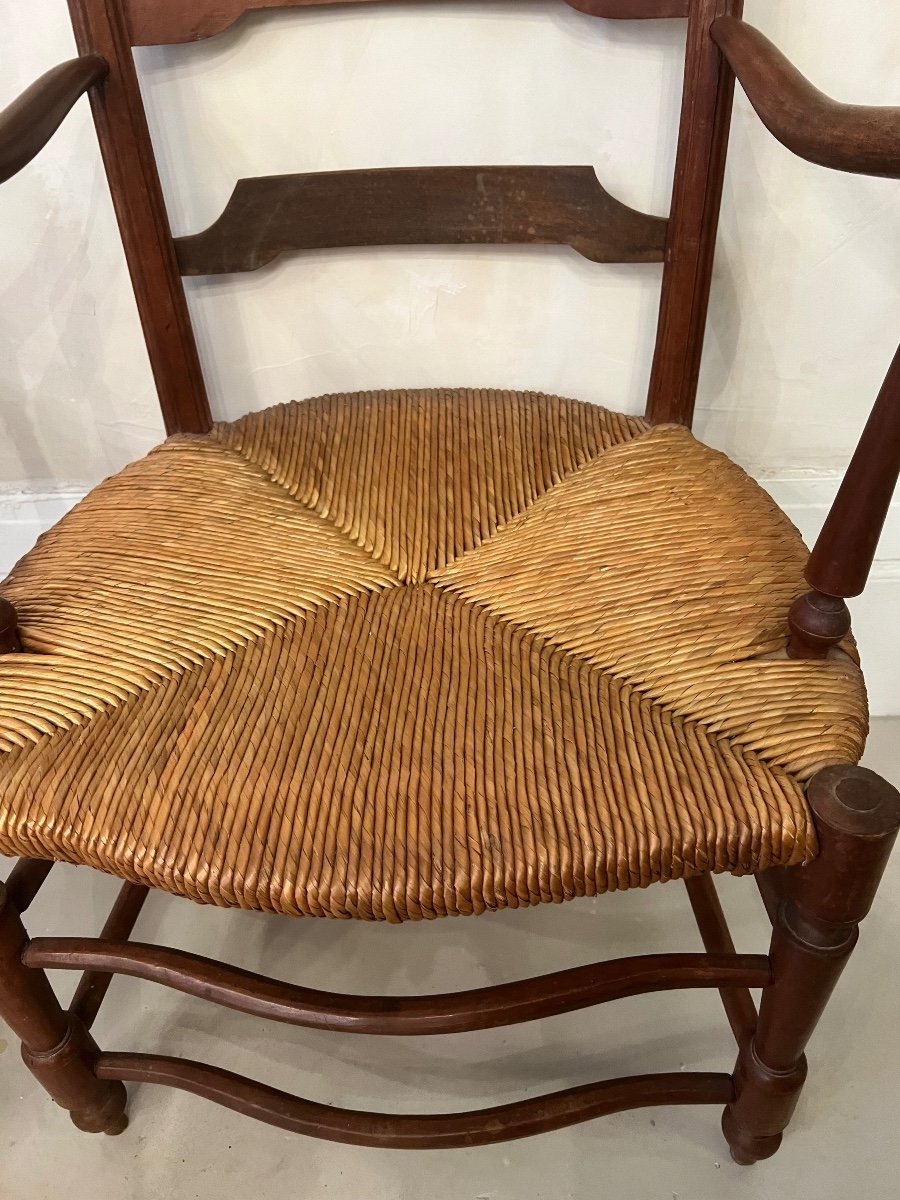 Provençal Straw Armchair From The 18th Century-photo-3