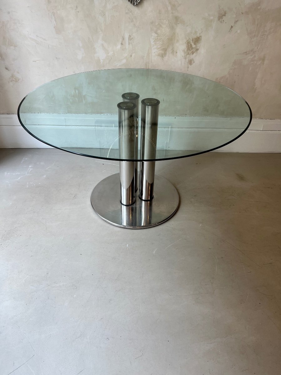 Marco Zanuso (1916-2001) Designer Dining Room Table.-photo-3