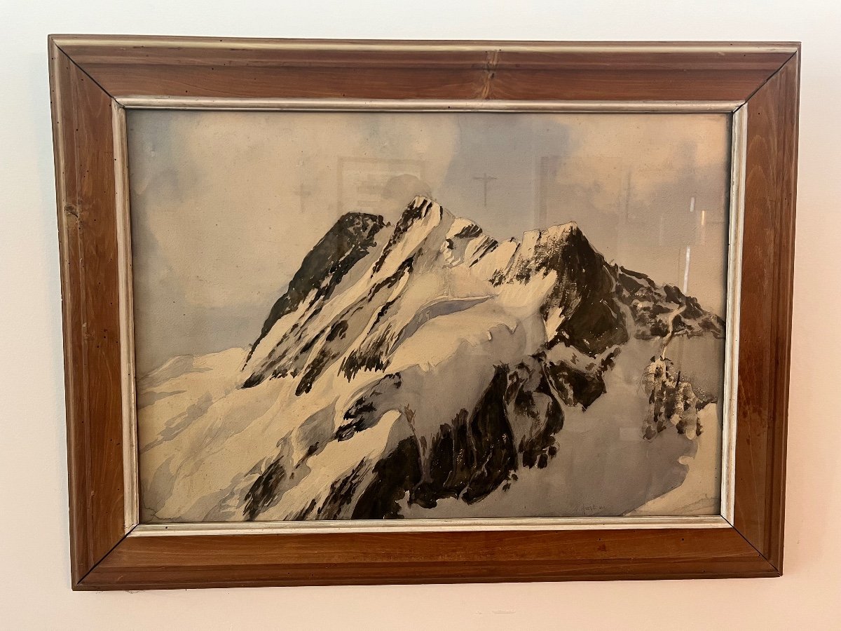 Jean Austruy. Alps Mountain Painting -photo-2