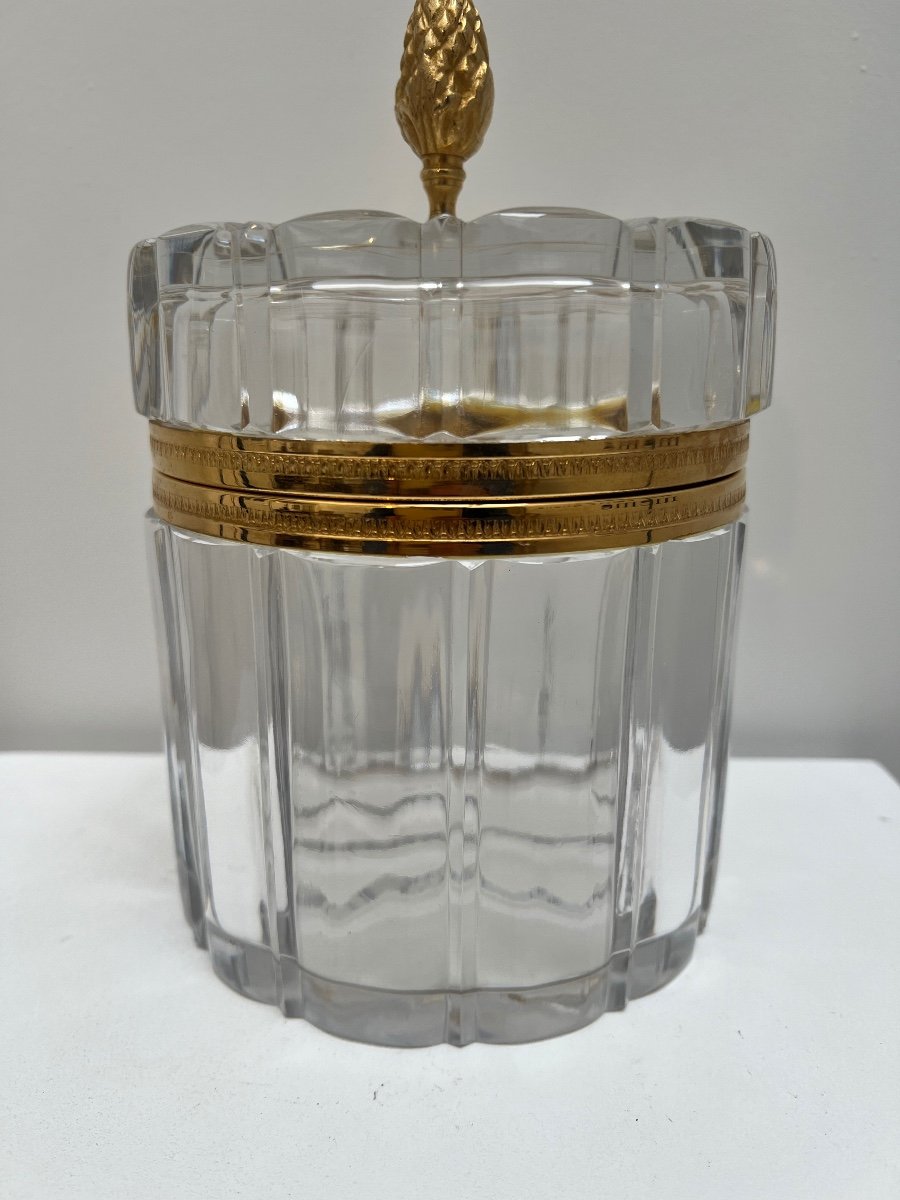Cristal De Sèvres Paris , Importante Boîte , Pot Couvert .-photo-4