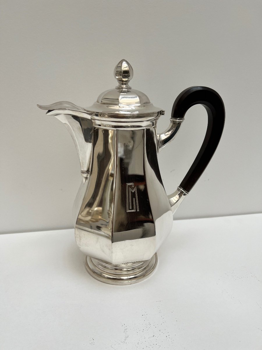 Solid Silver. Ravinet d'Enfert Tea / Coffee Service. 2,076 Kg-photo-4