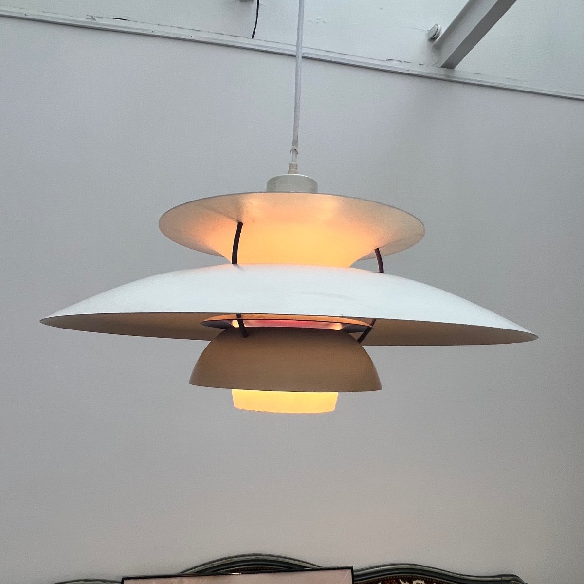 Henningsen Pendant Lamp, Louis Poulsen Design Chandelier.