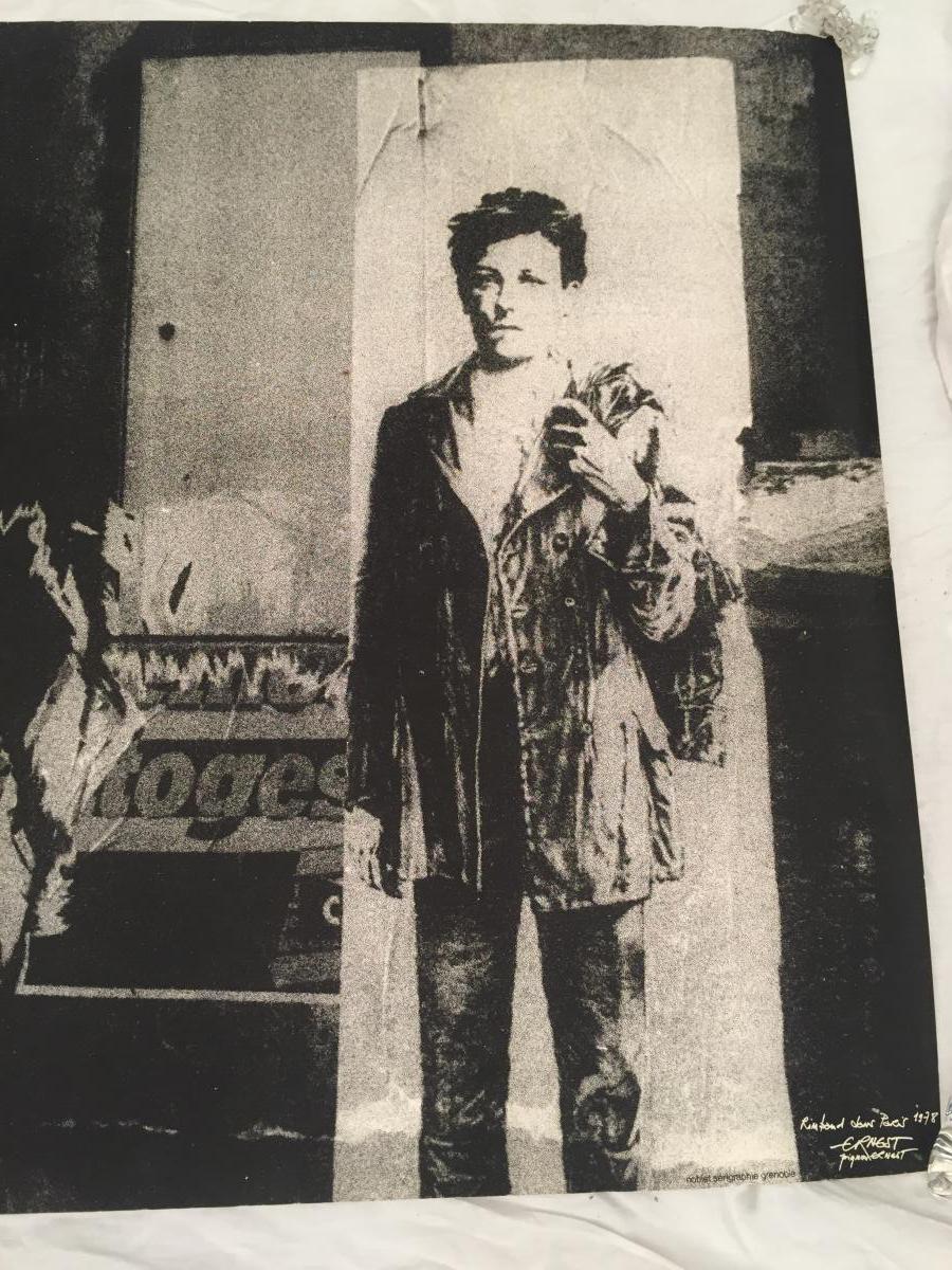 Ernest PIGNON ERNEST " Rimbaud Dans Paris " Rare Et Grande Sérigraphie 1978-photo-4