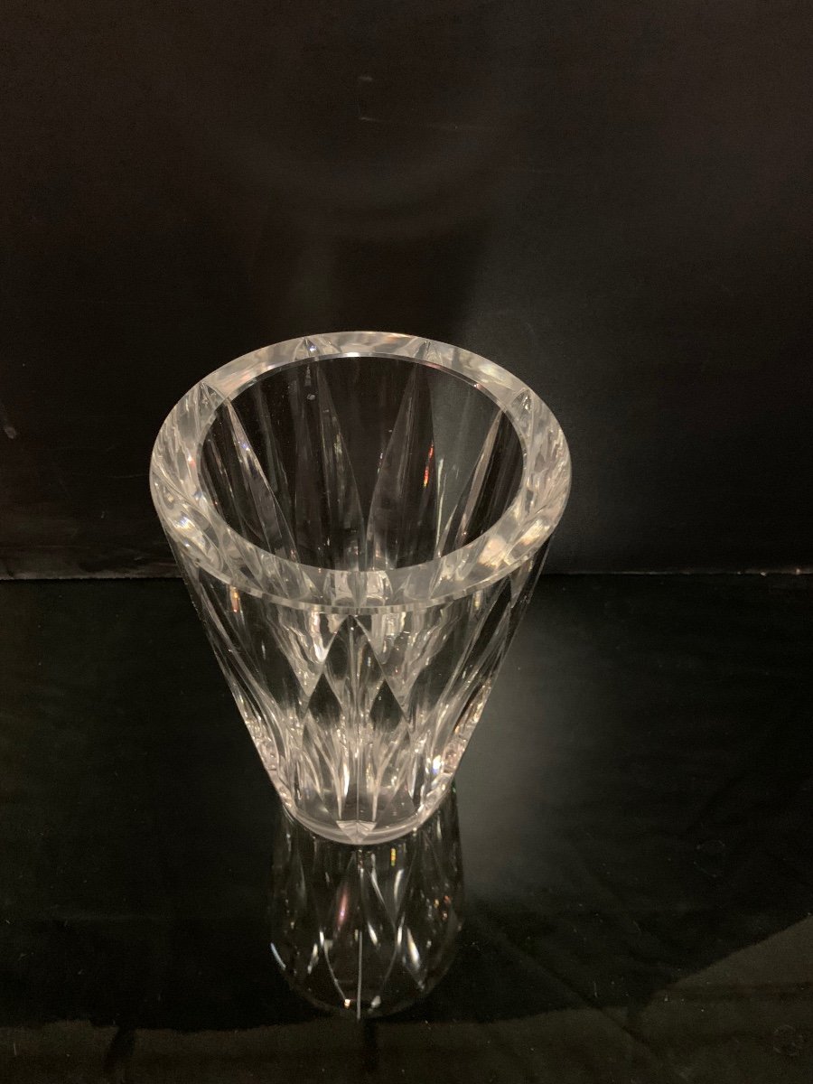 Crystal Saint Louis, Vase From The 50s.-photo-3