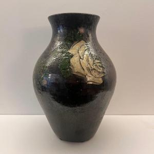 Félix Faure, Art Deco Ceramic Vase. Isère Grenoble 