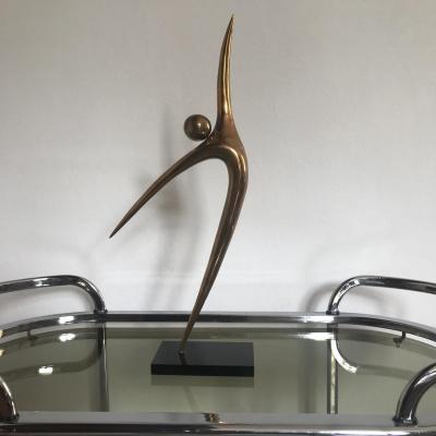 Alain Cantarel , Sculpture En Bronze Doré Signé Et Numéroté.