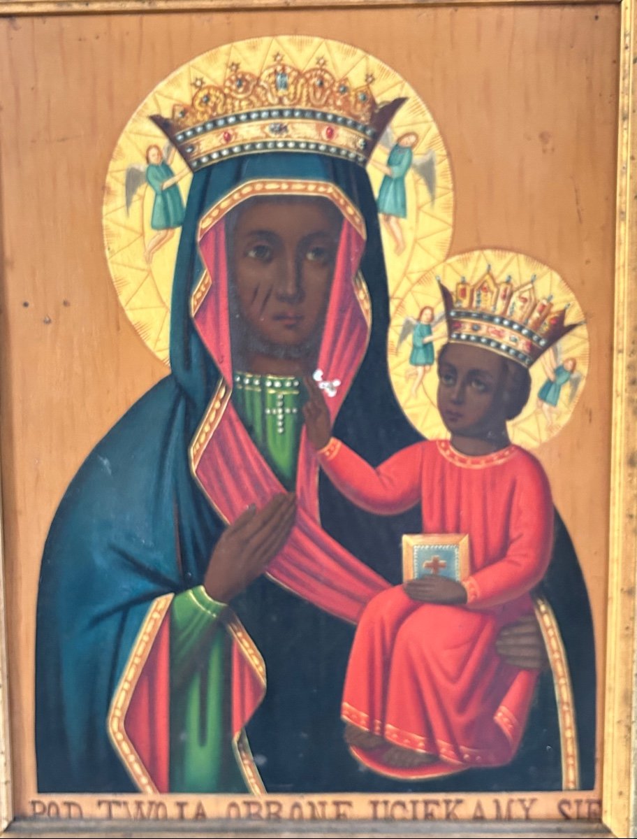 Black Madonna Icon From Poland Częstochowa 