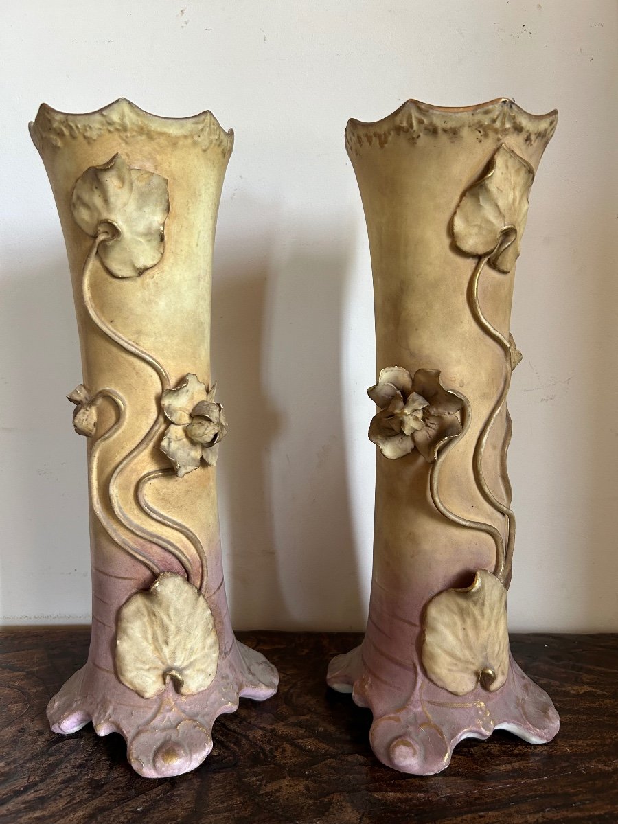 Pair Of Art Nouveau Vases