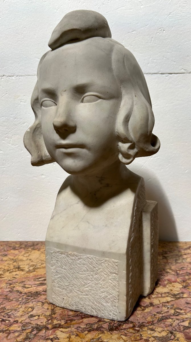 Sculpture Marbre Auguste Heng 1930