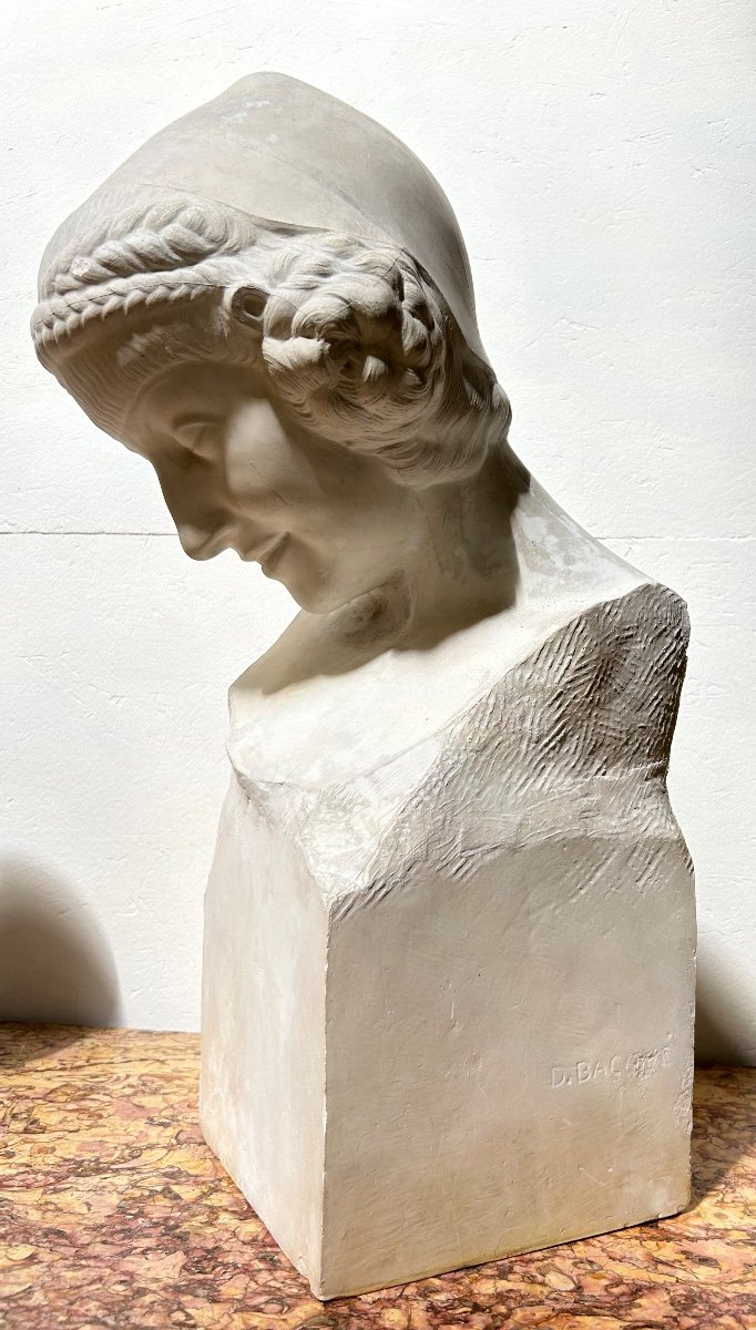 Sculpture Buste Plâtre Daniel Joseph Bacque