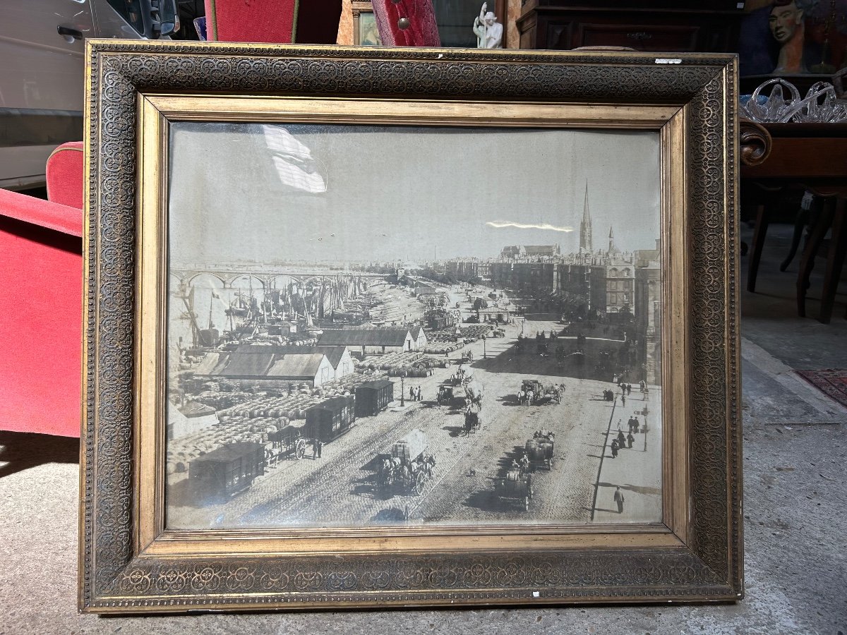 Framed Photo Port Of Bordeaux 19th-photo-2