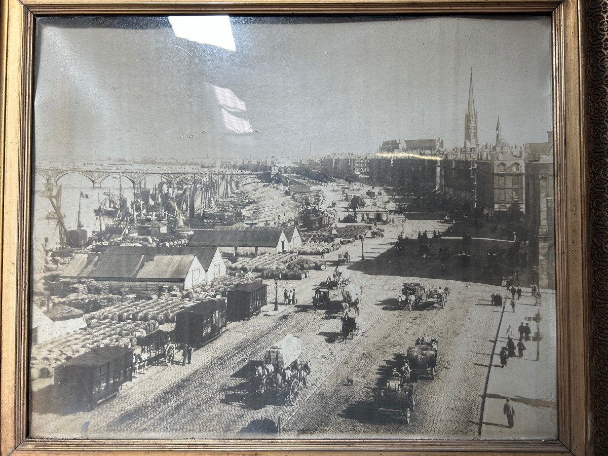 Framed Photo Port Of Bordeaux 19th