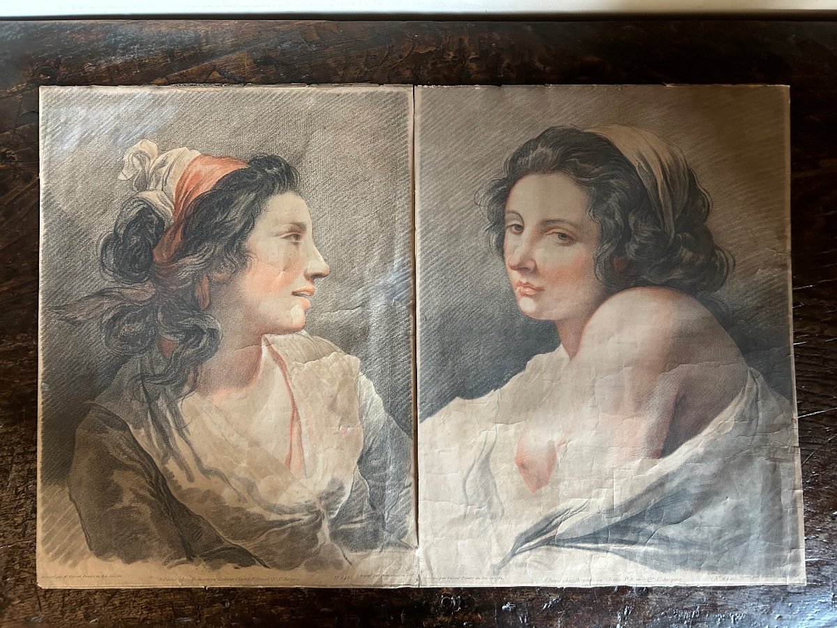 Gilles Demarteau Pair Of 18th Century Engravings