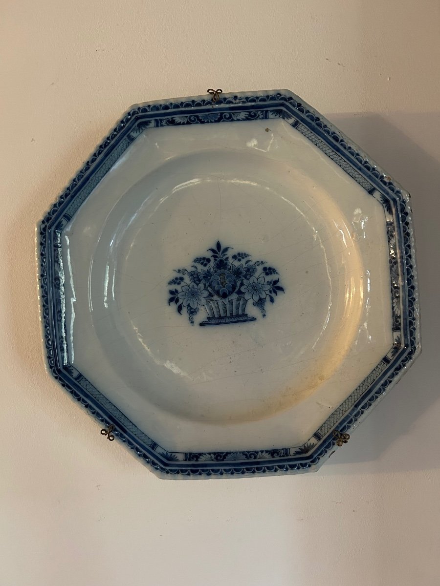 18th Century Rouen Earthenware Dish