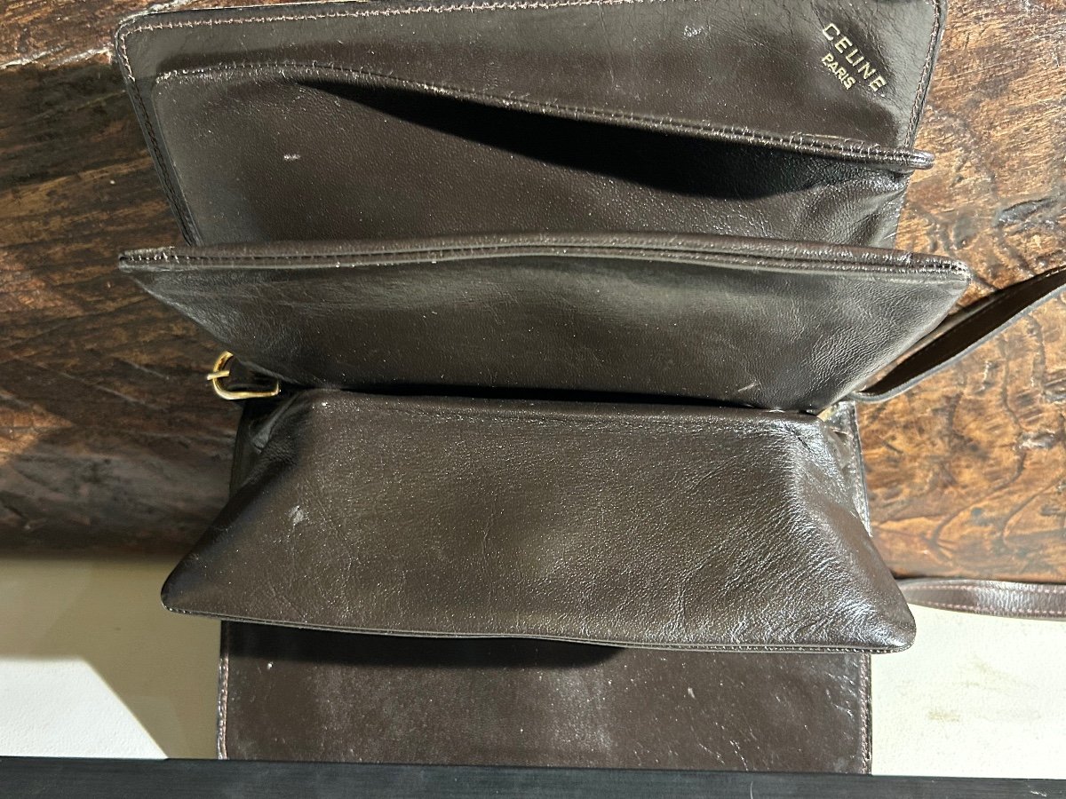 Celine Vintage Leather Bag -photo-4