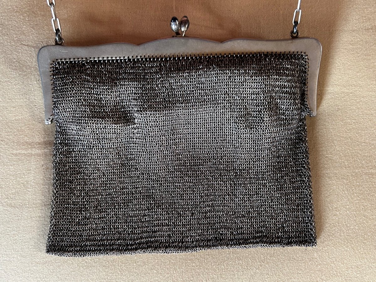 Silver Mesh Purse Bag -photo-5