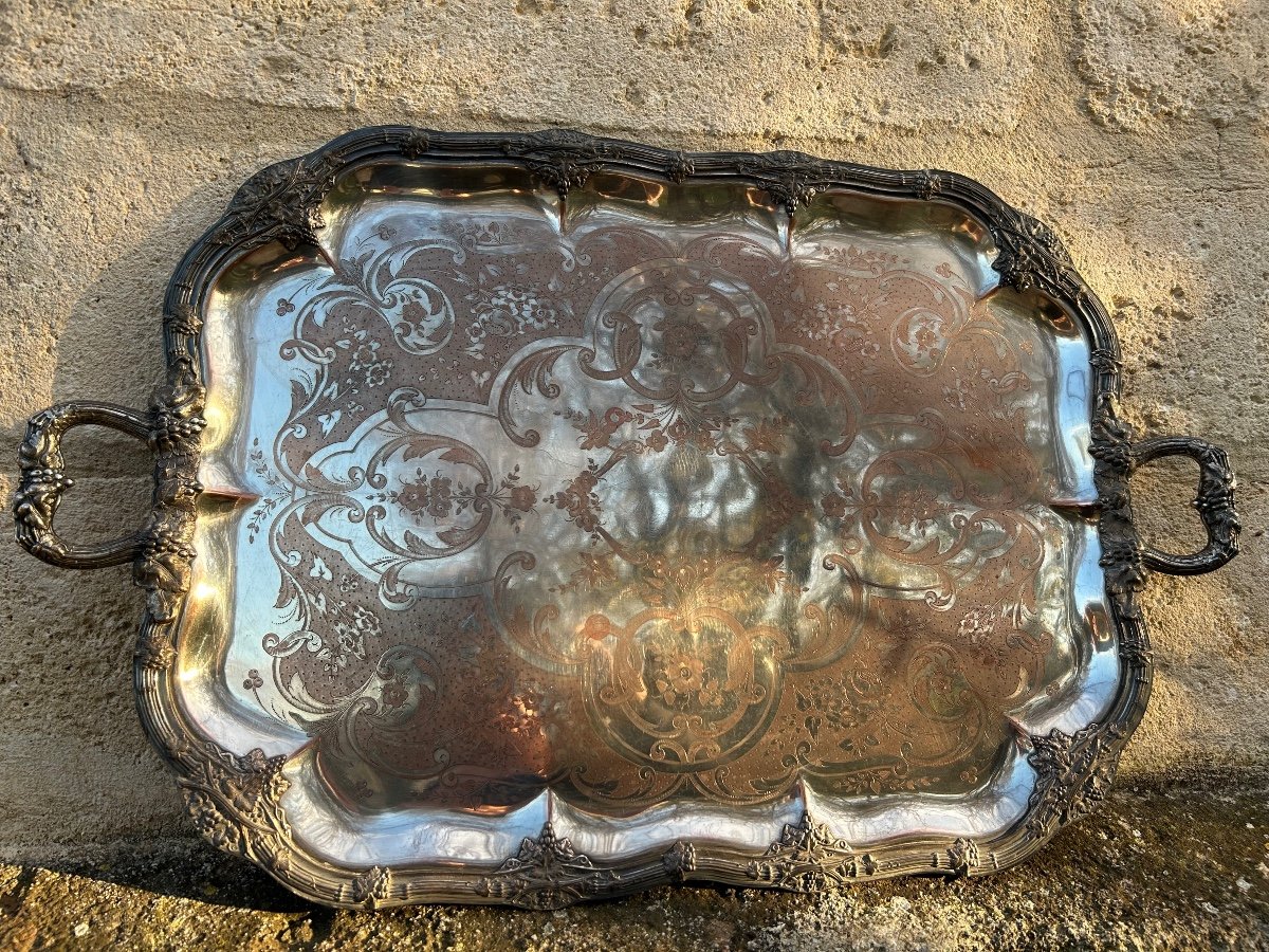 Gaston Doisneau Silver Metal Trays 1900-photo-1