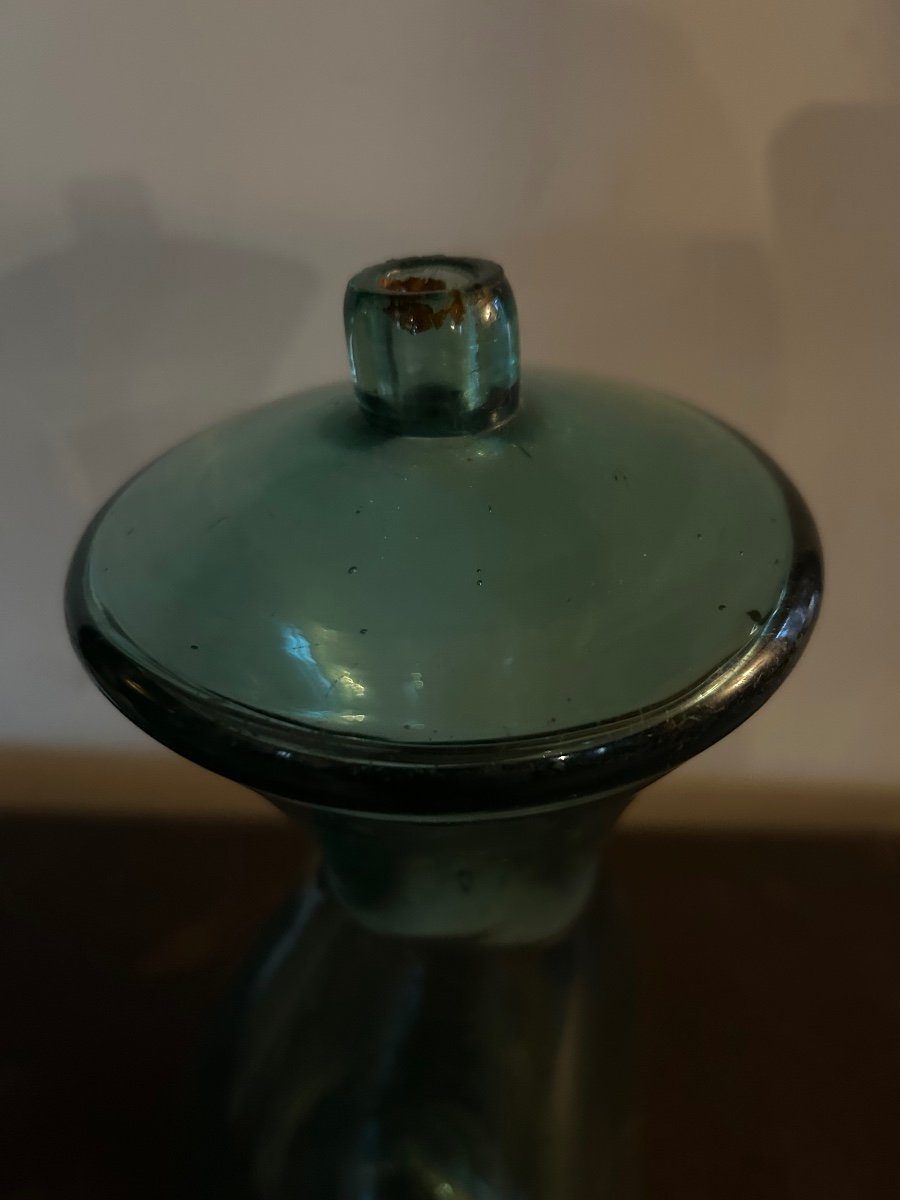 19th Century Blown Glass Shepherd's Bottle-photo-2