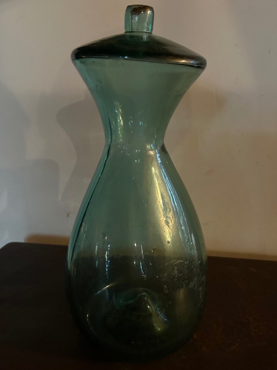 19th Century Blown Glass Shepherd's Bottle-photo-1