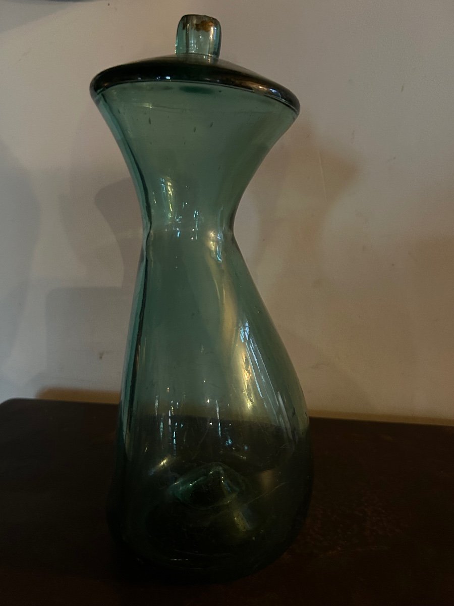 19th Century Blown Glass Shepherd's Bottle-photo-2