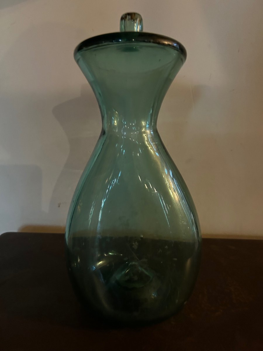 19th Century Blown Glass Shepherd's Bottle-photo-3