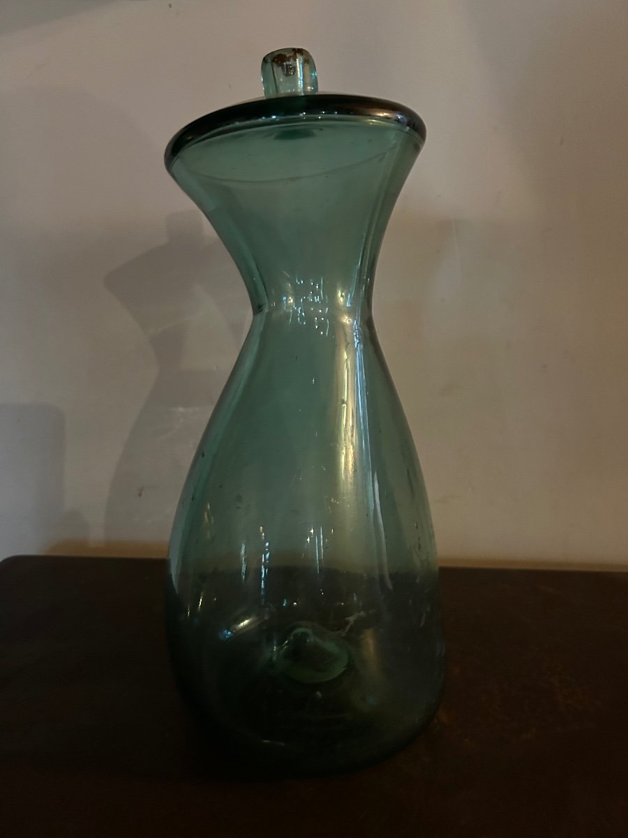 19th Century Blown Glass Shepherd's Bottle-photo-4