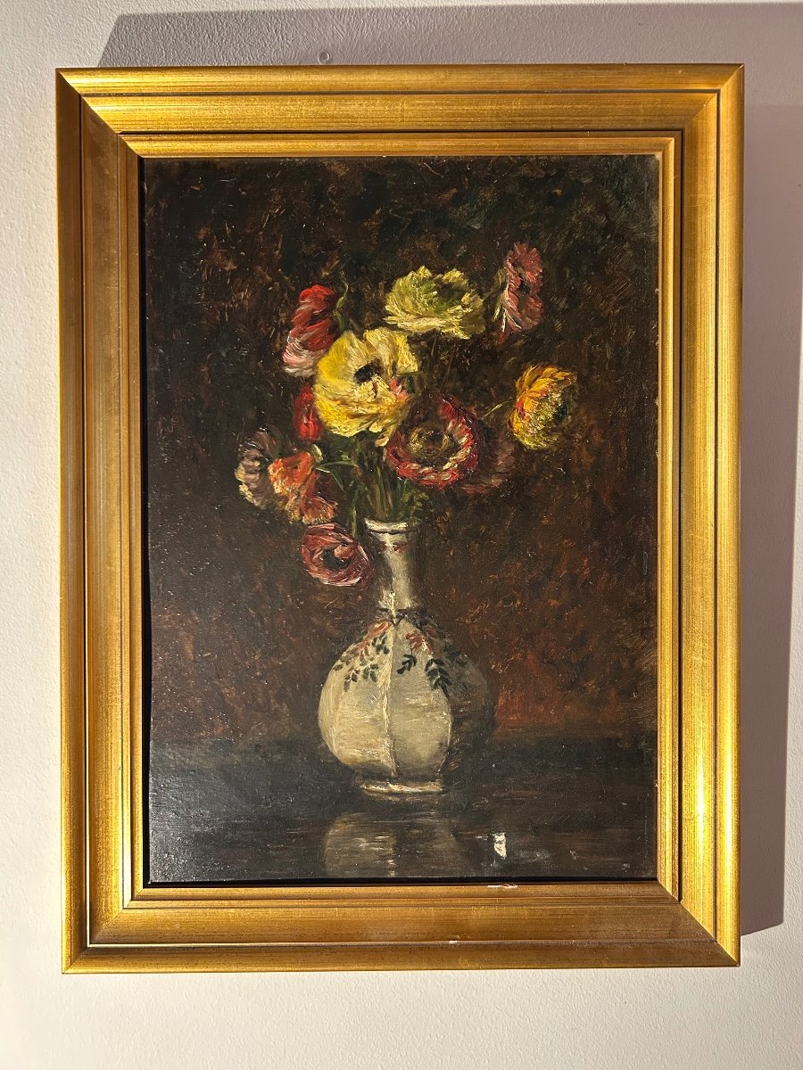 Auguste Boulard Peinture Aux Fleurs -photo-1