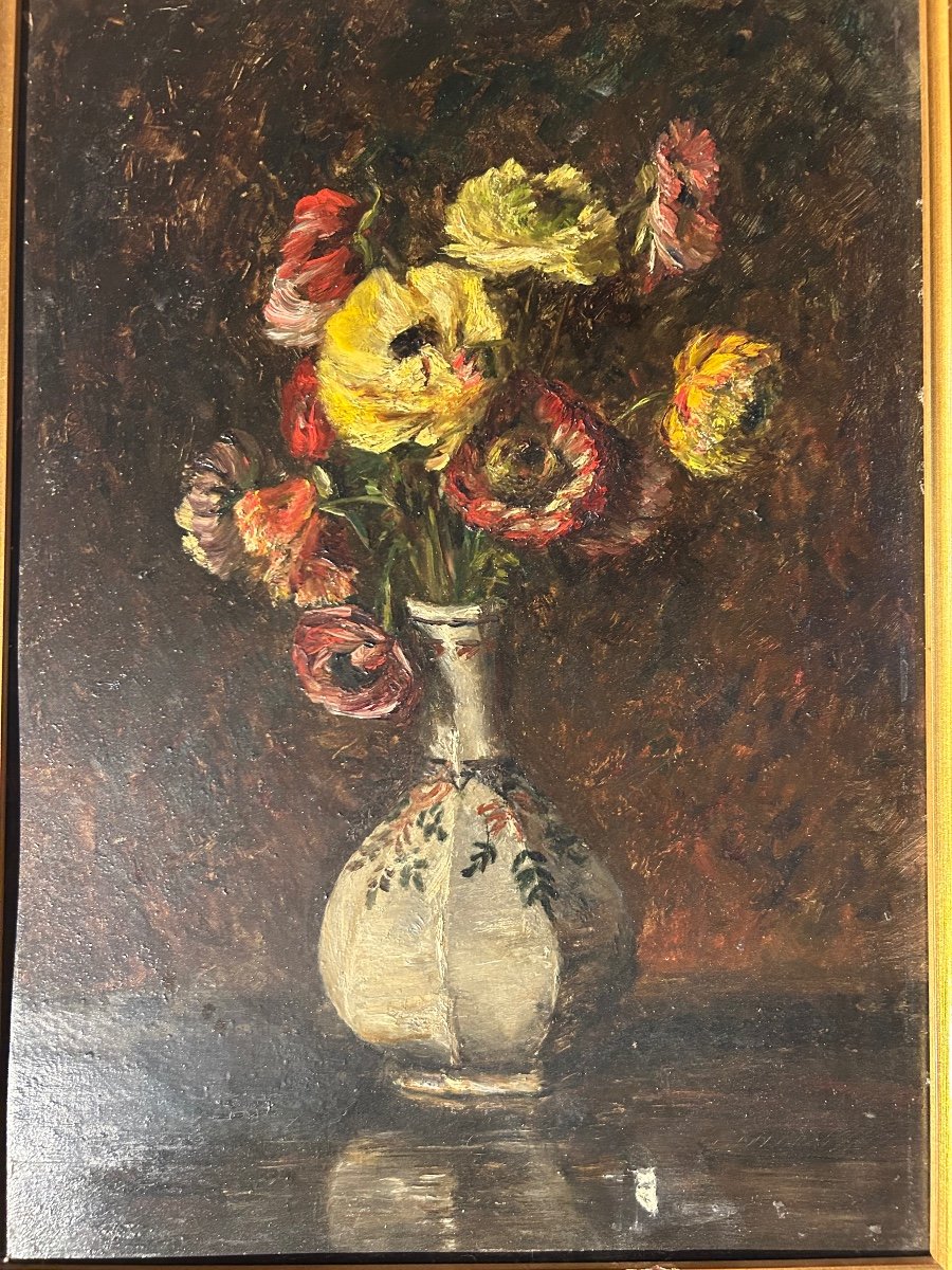 Auguste Boulard Peinture Aux Fleurs -photo-2