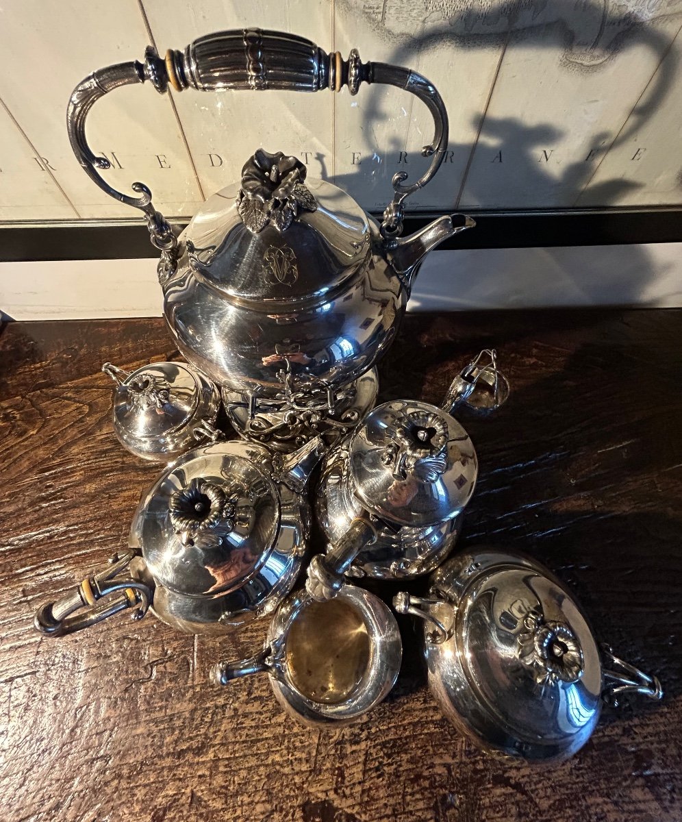 Christofle Samovar And Orientalist Coffee Tea Service -photo-2