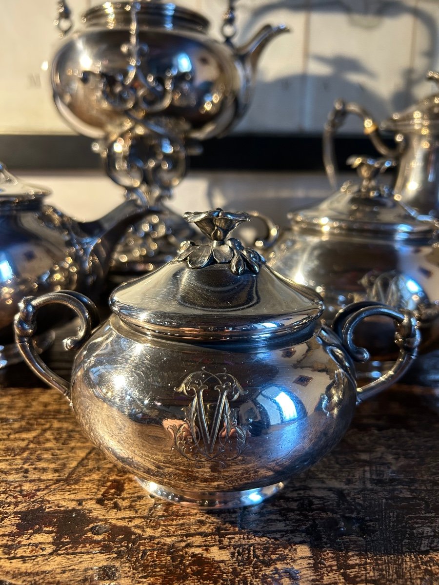 Christofle Samovar And Orientalist Coffee Tea Service -photo-2