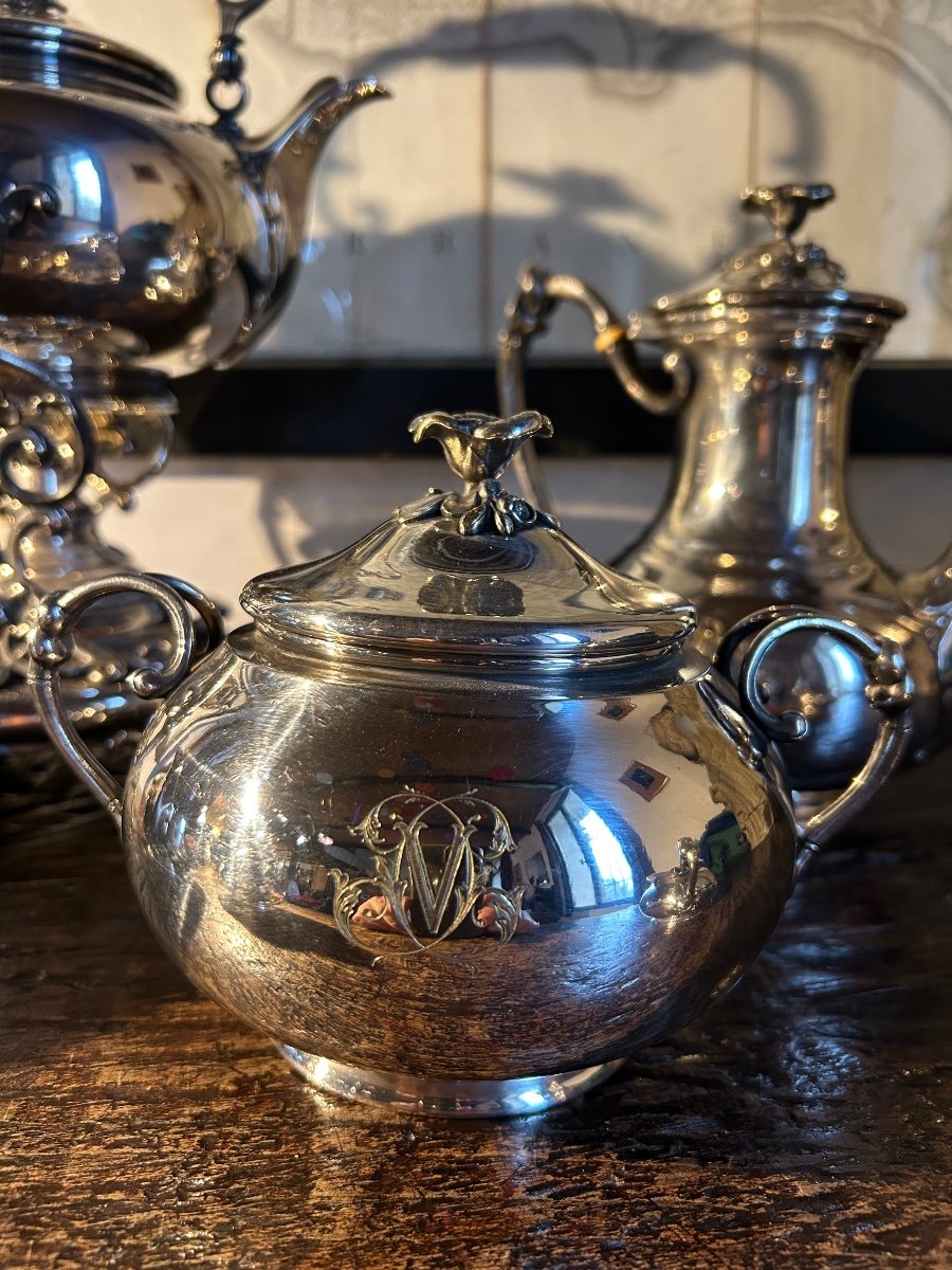 Christofle Samovar And Orientalist Coffee Tea Service -photo-4