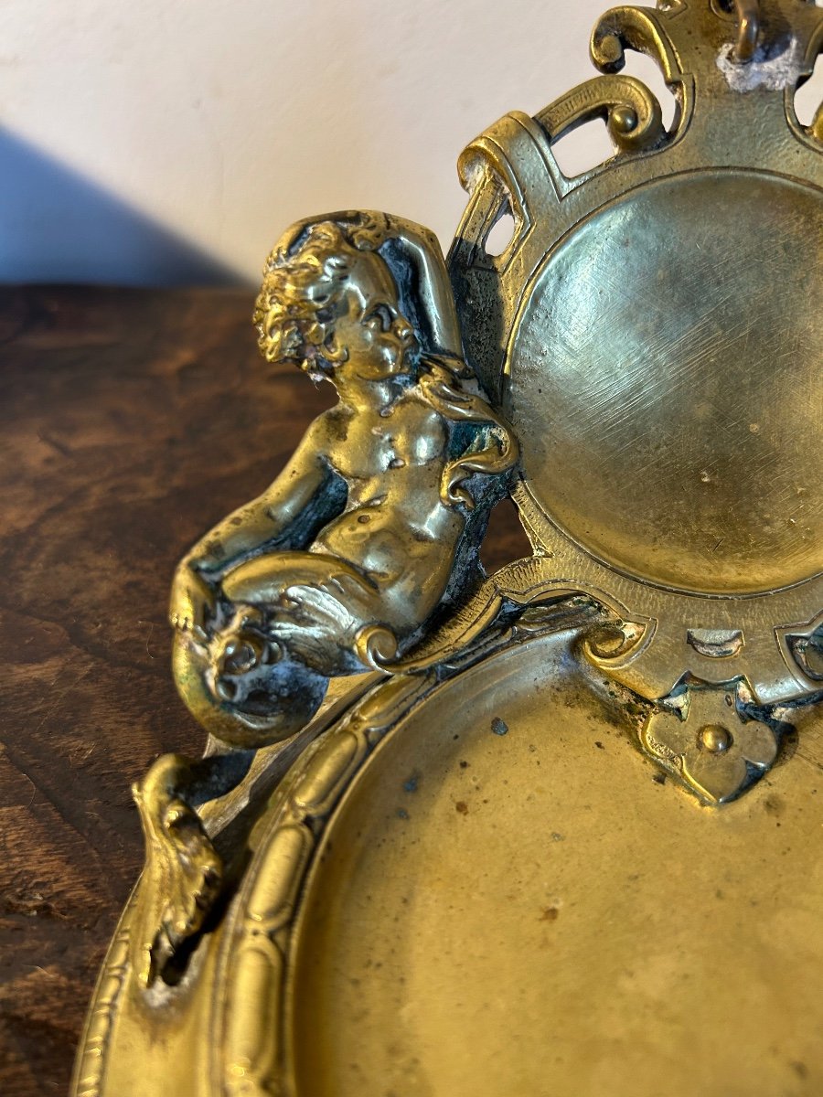 Henri Picard Watch Holder Bronze 19th Century Gilt Bronze -photo-2