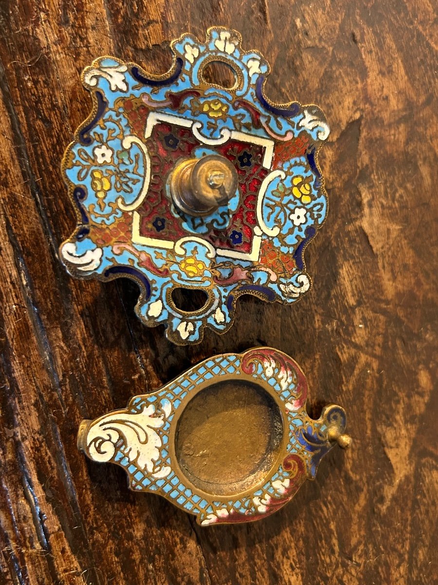 Cloisonné Enamel Bronze Watch Holder-photo-2