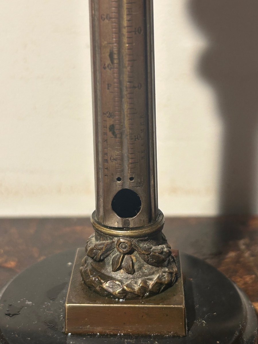 19th Century Column Thermometer Candle Holder-photo-1