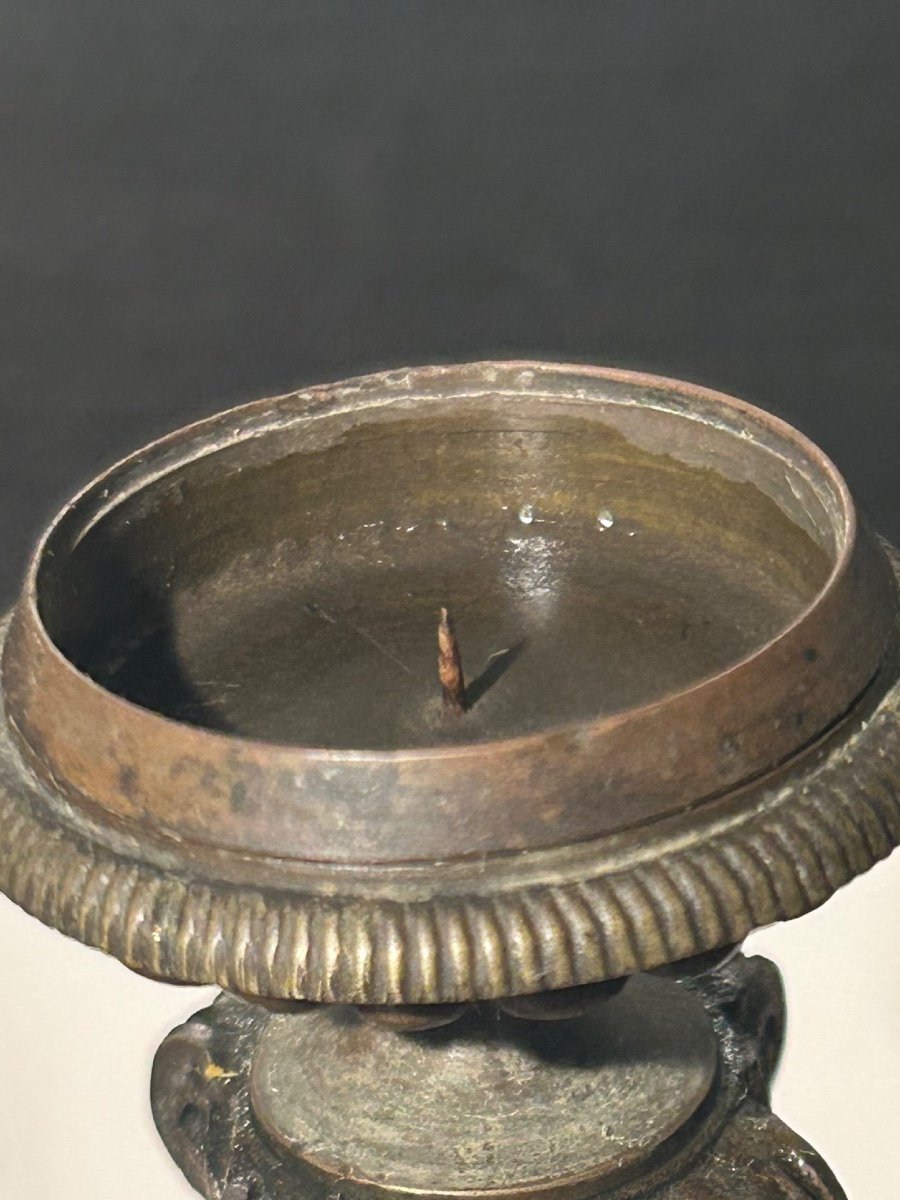 19th Century Column Thermometer Candle Holder-photo-7