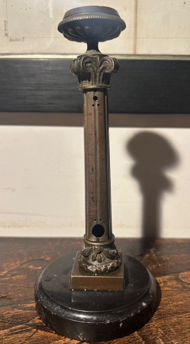 19th Century Column Thermometer Candle Holder