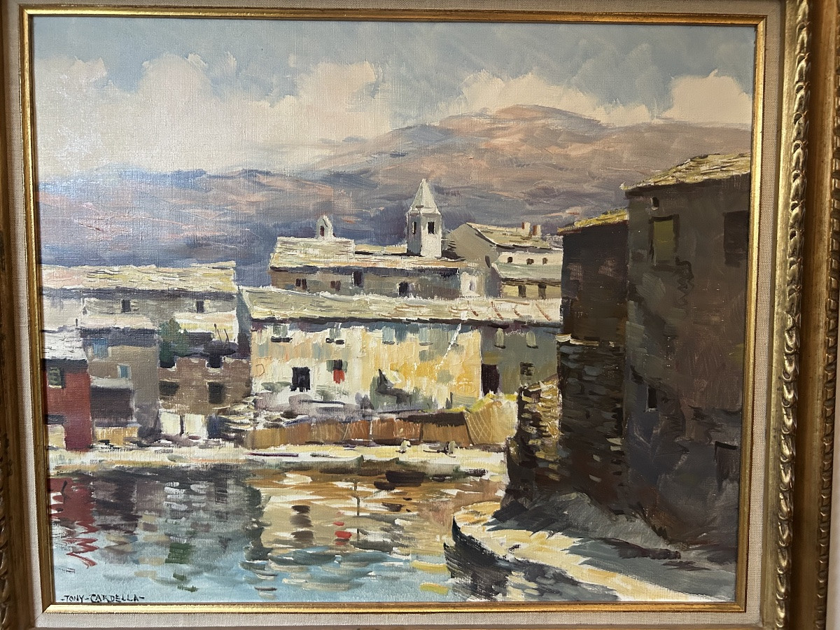 Tony Cardella Painting Fishing Port Centuri Corsica -photo-1